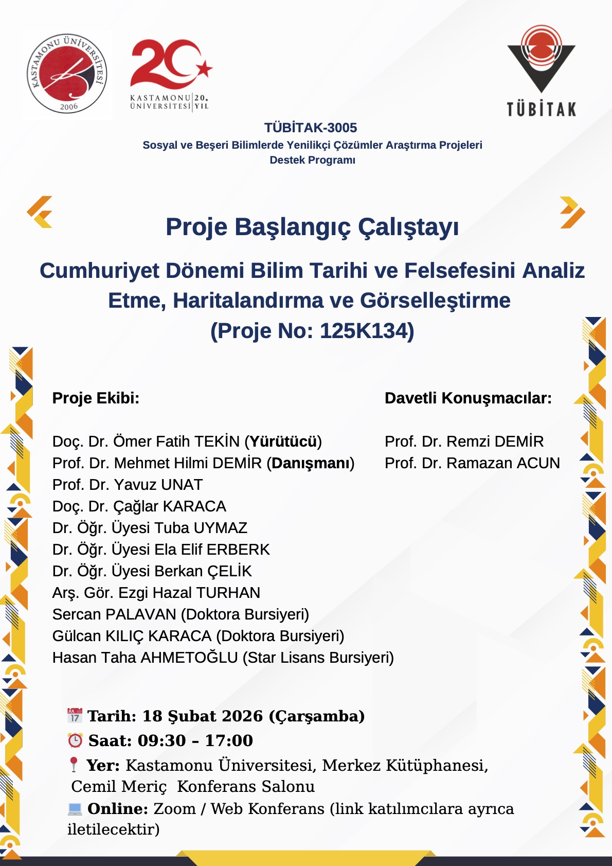 Proje Başlangıç Çalıştayı afişi